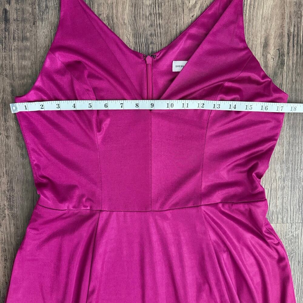 Dress the Population Serafina Midi Dress in Dark Magenta Size Large - Picture 12 of 15